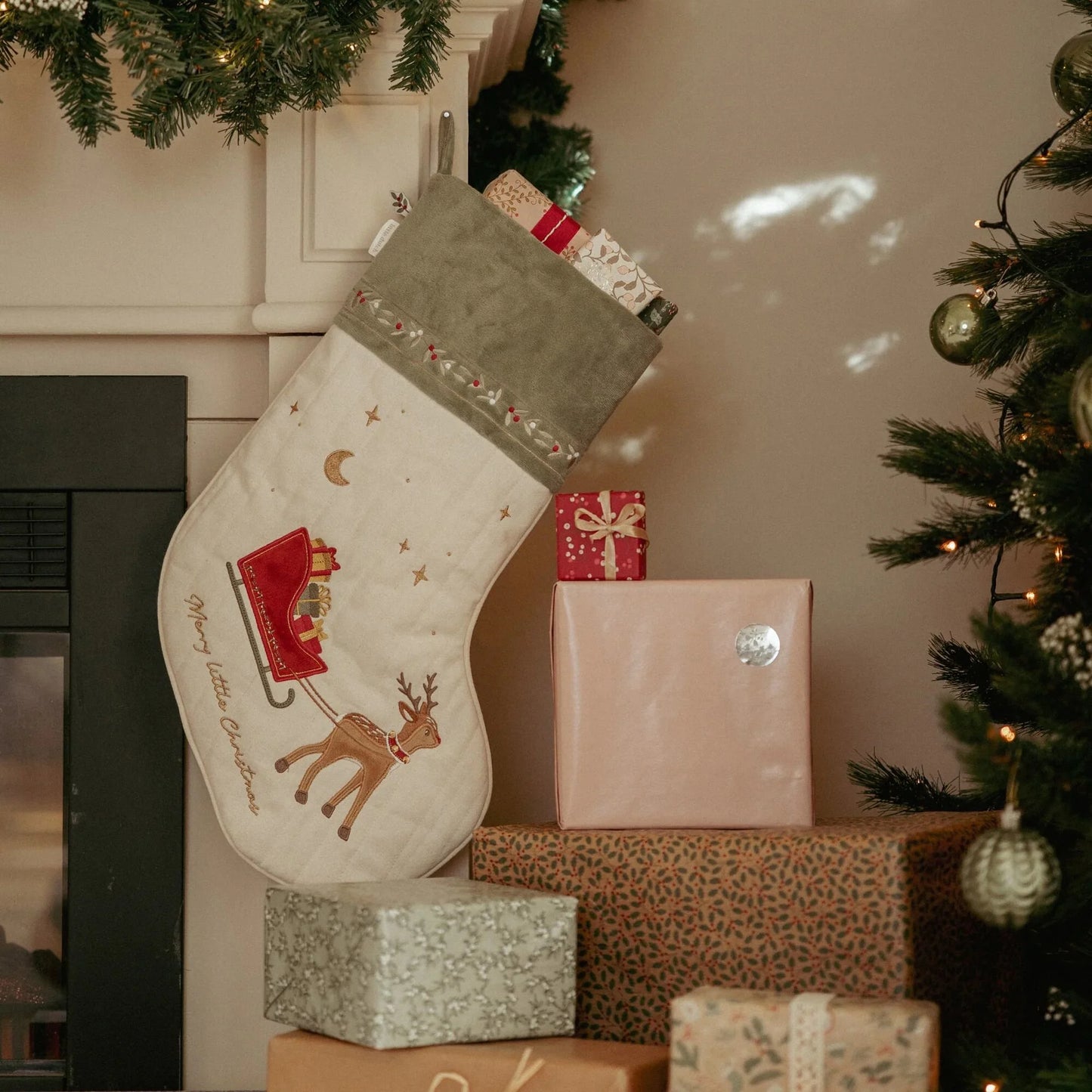 Little Dutch Christmas Stocking with Embroidery