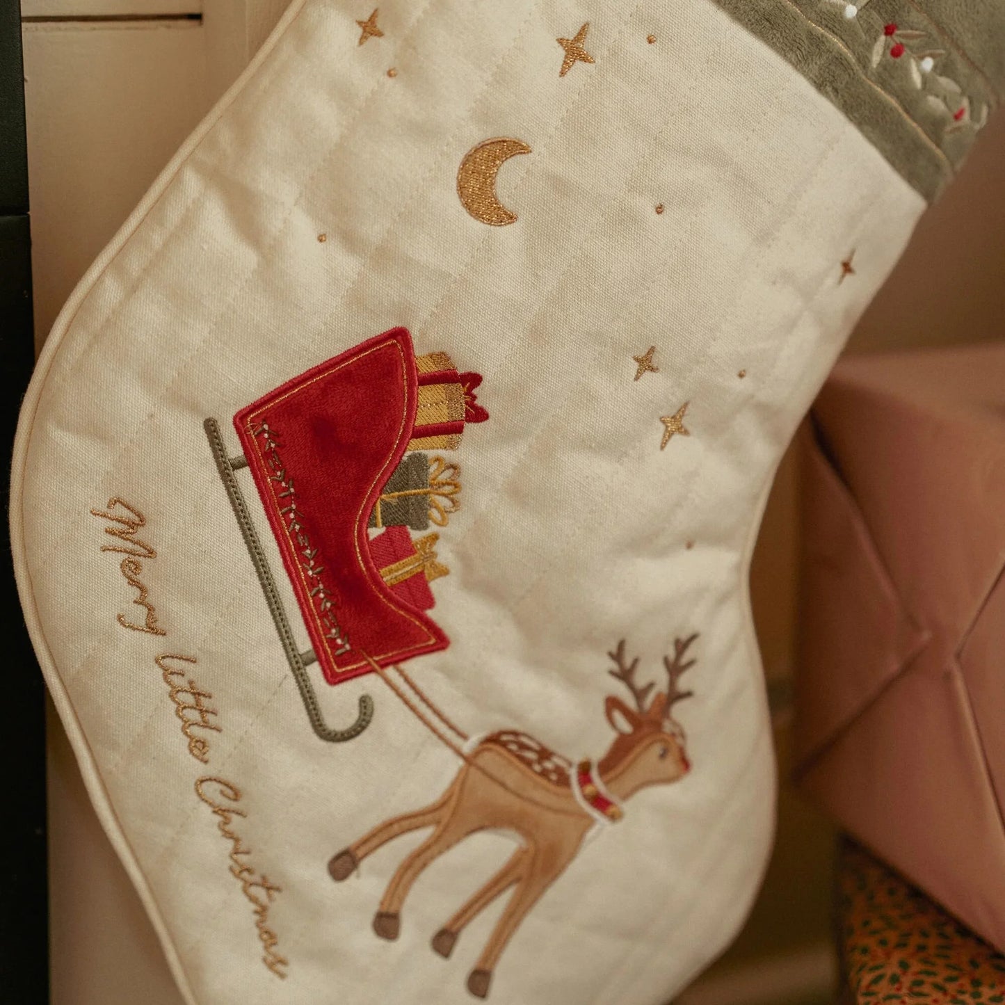 Little Dutch Christmas Stocking with Embroidery
