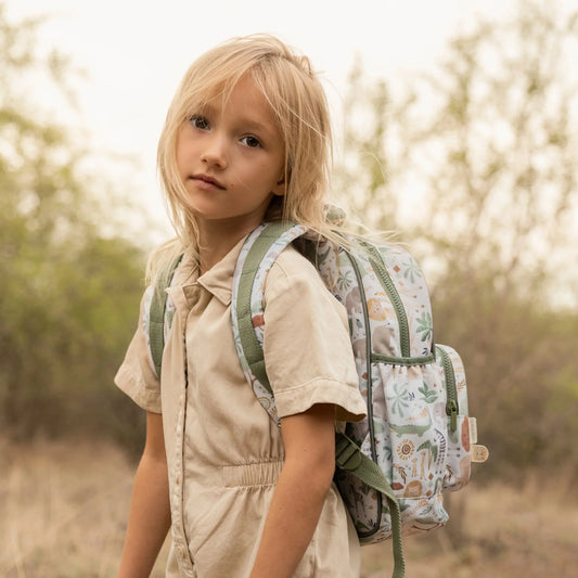 Little Dutch Large Backpack - Safari Friends 35cm