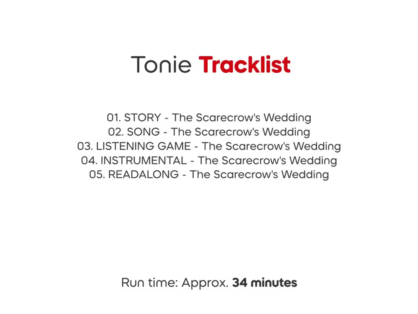 Tonies - Julia Donaldson The Scarecrows Wedding