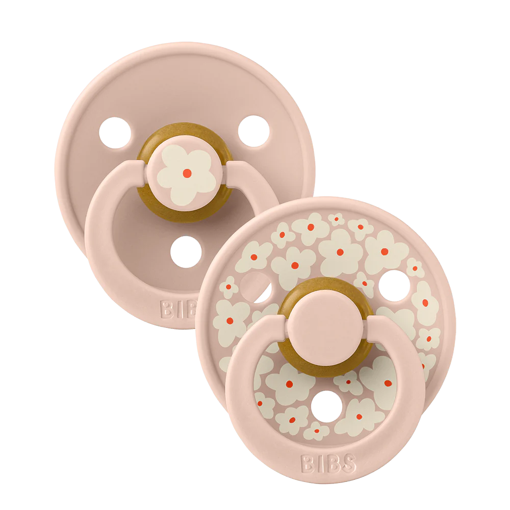 BIBS Studio 2 Pack Pacifiers Latex - Jasmine Blush Mix