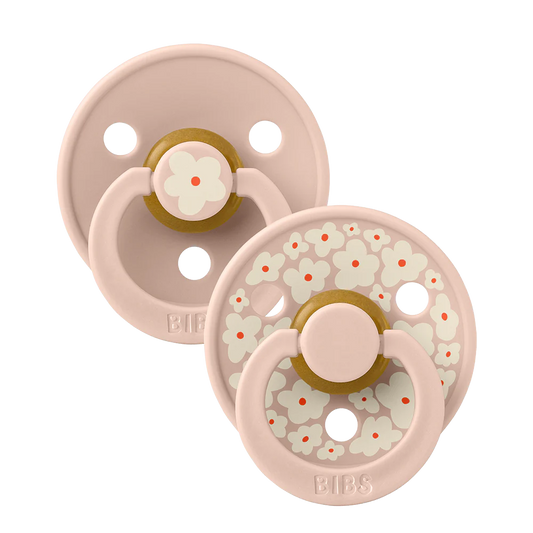 BIBS Studio 2 Pack Pacifiers Latex - Jasmine Blush Mix