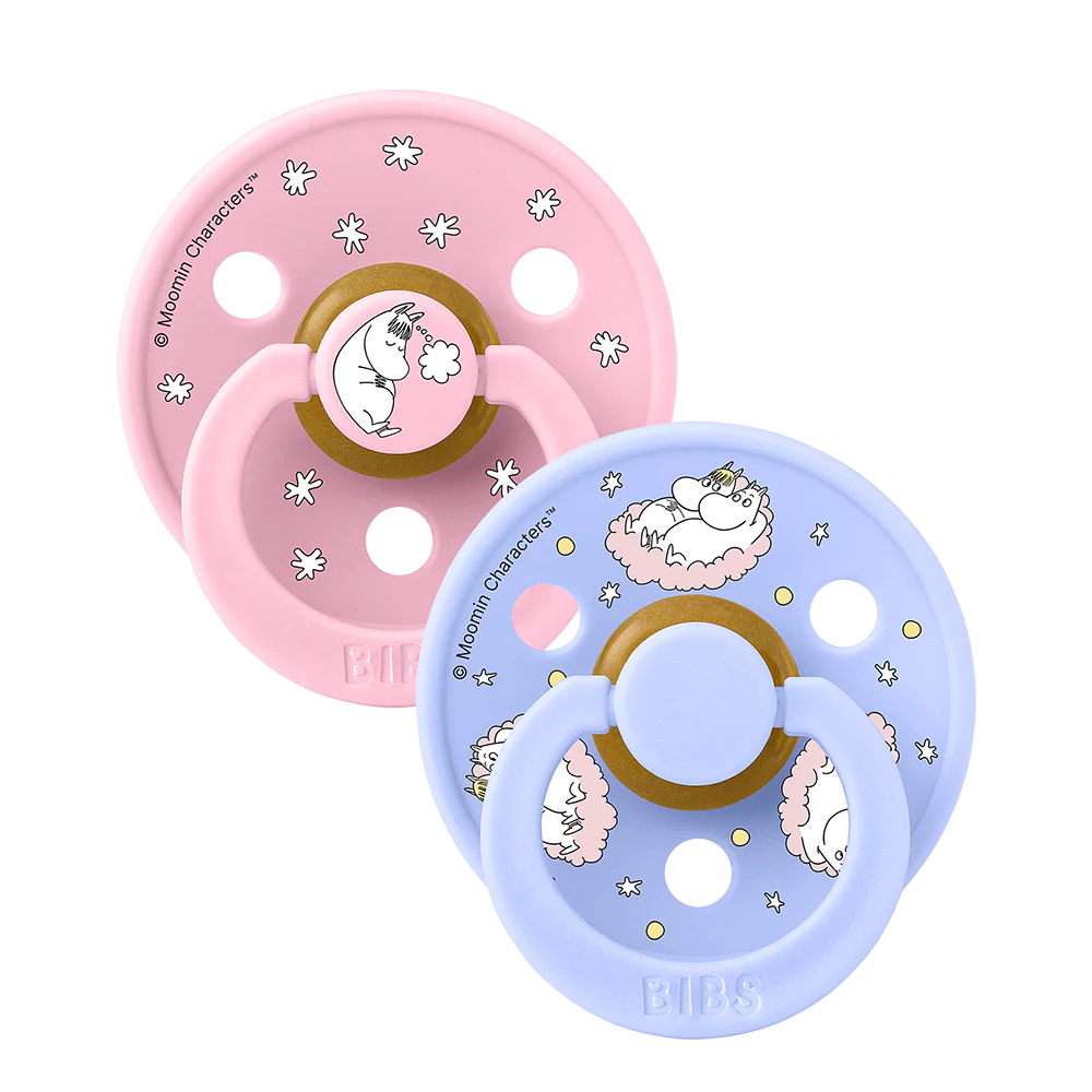 BIBS x Moomin Colour Dummies 2 pack Dreaming - Baby Pink mix