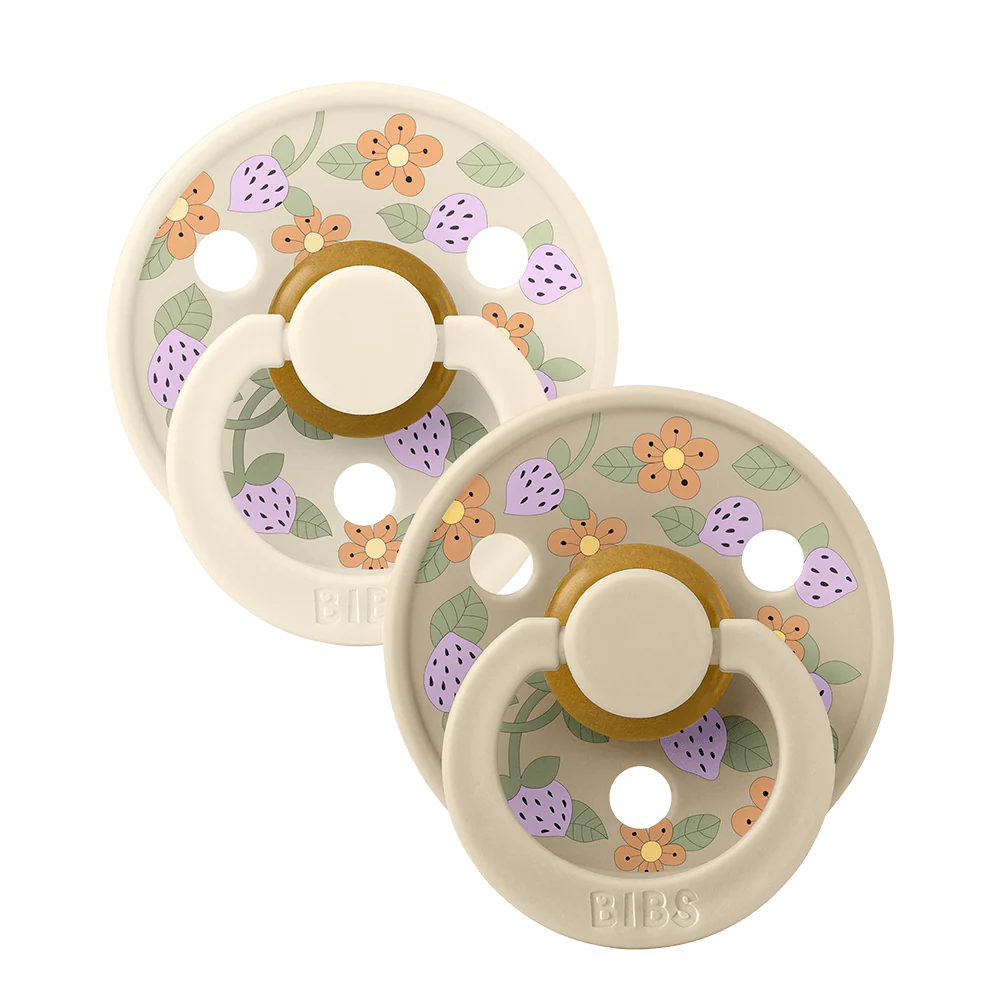 BIBS x LIBERTY Colour Dummies 2 Pack Strawberries and Cream - Ivory Mix
