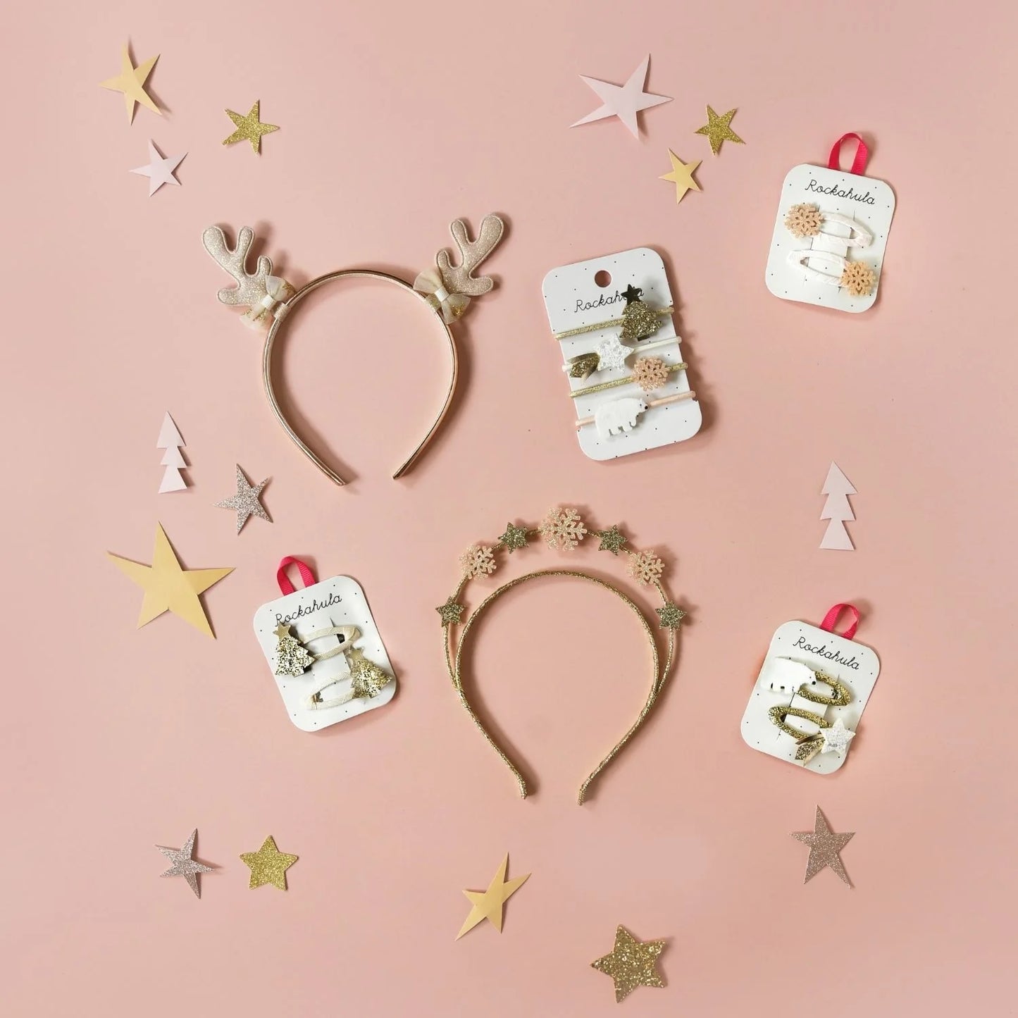 Rockahula Shimmer Snowflake Hair Clips