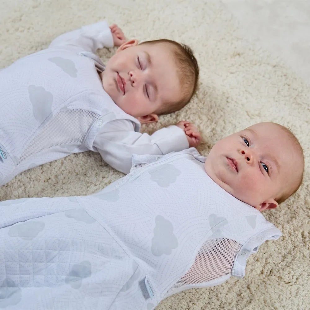 Purflo 2.5 Tog Swaddle to Sleep Bag - Cotton Clouds