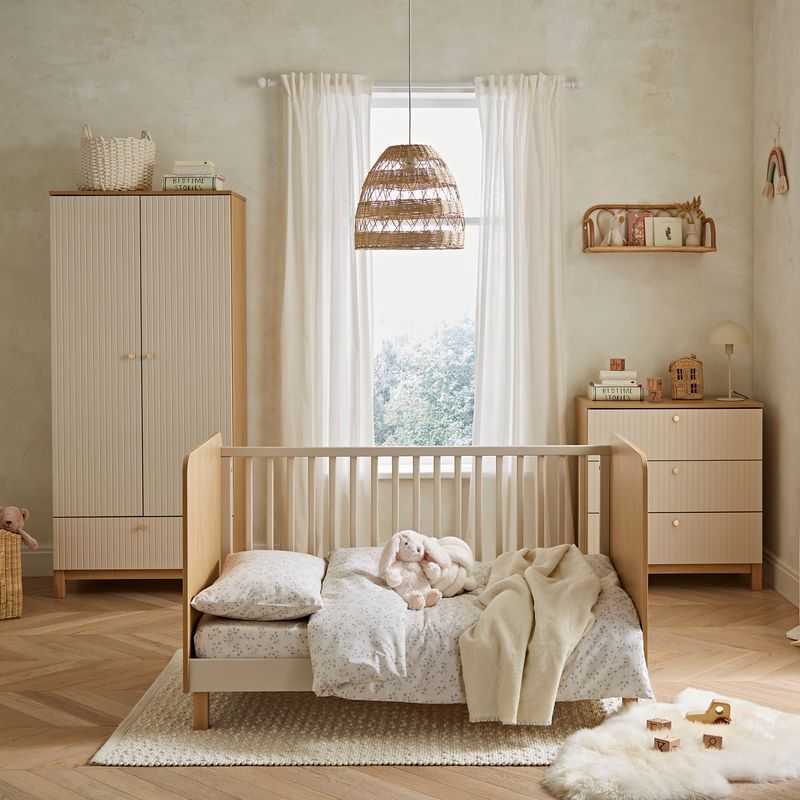 Cuddle Co Remi 3 Piece Nursery Furniture Set Oak & Cashmere