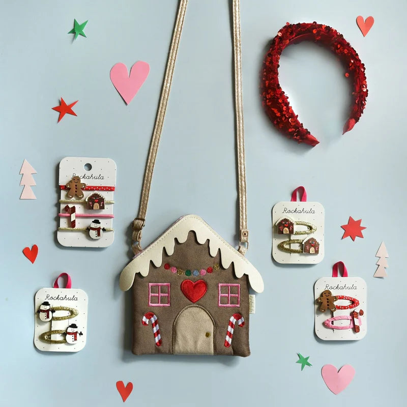 Rockahula Gingerbread House Christmas Hair Clips