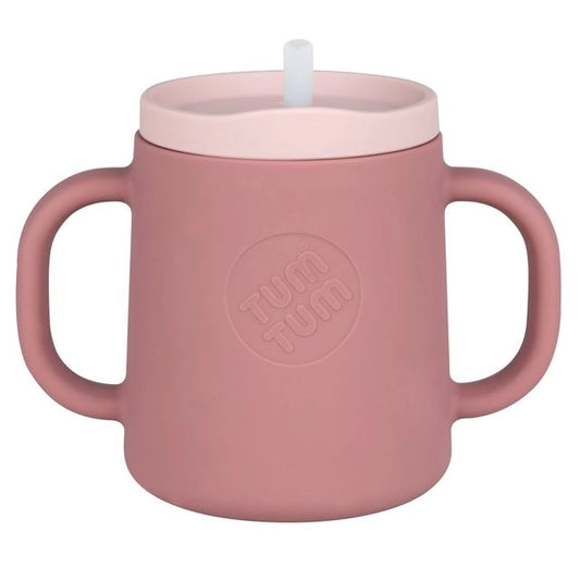 Tum Tum 3 Way Trainer Cup with Straw - Pink
