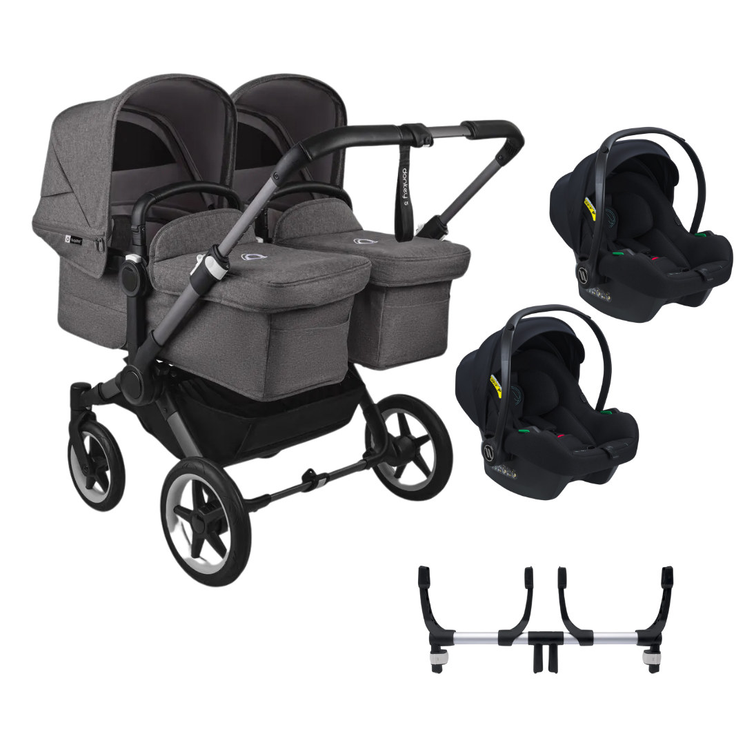 Bugaboo Donkey 5 Twin Pushchair with 2 Avionaut Cosmo Smart Travel System