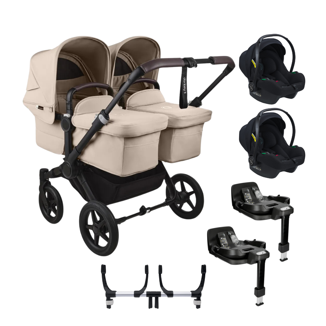 Bugaboo Donkey 5 Twin Pushchair with 2 Avionaut Cosmo Smart Travel System