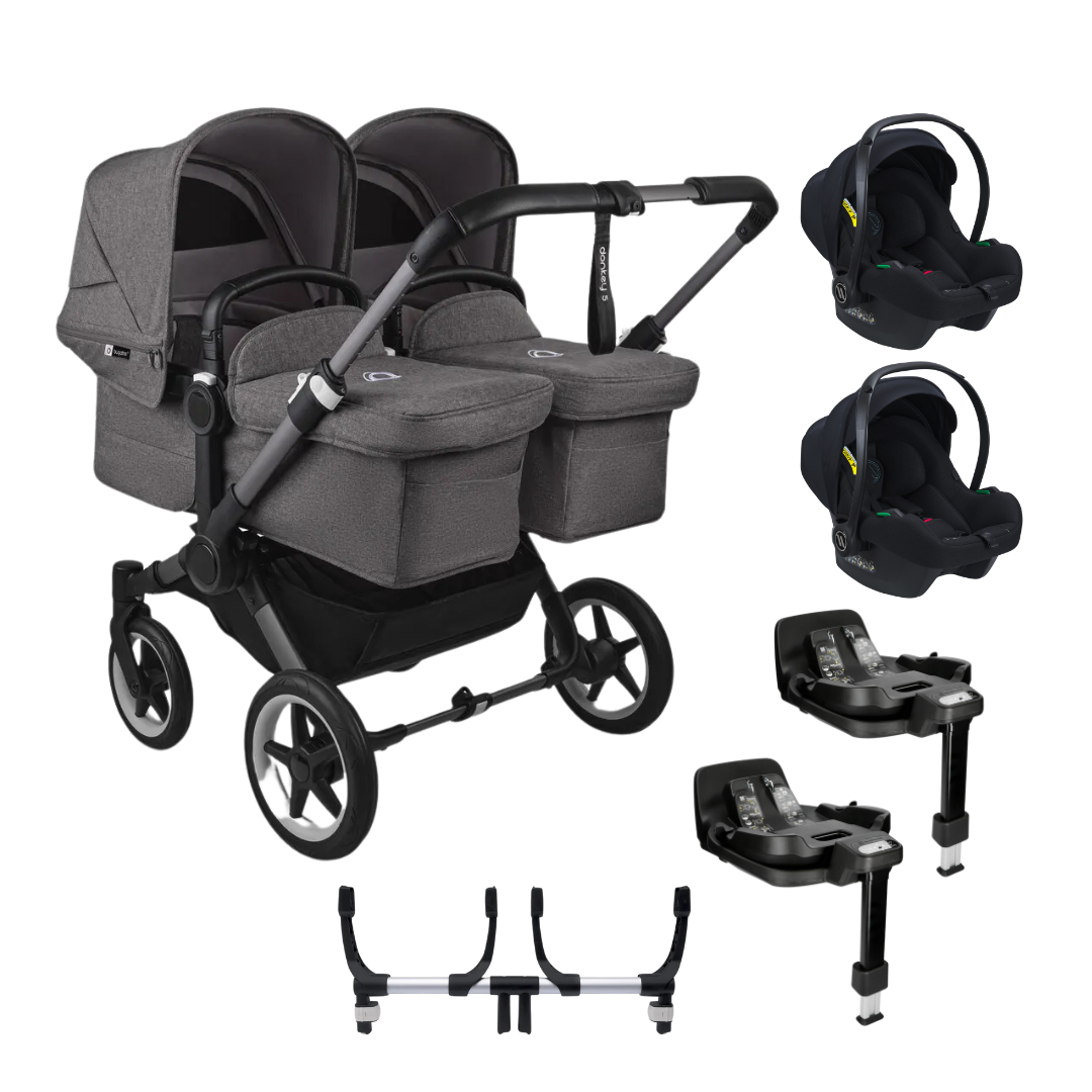 Bugaboo Donkey 5 Twin Pushchair with 2 Avionaut Cosmo Smart Travel System