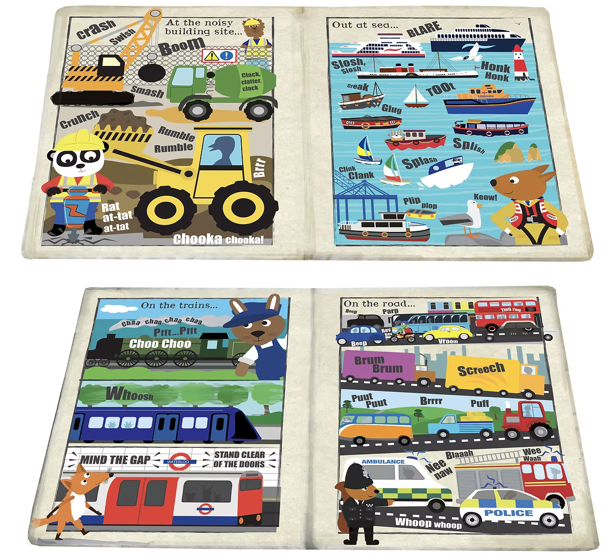 Jo & Nick's Nursery Times Crinkly Newspaper Book - Noisy Vehicles