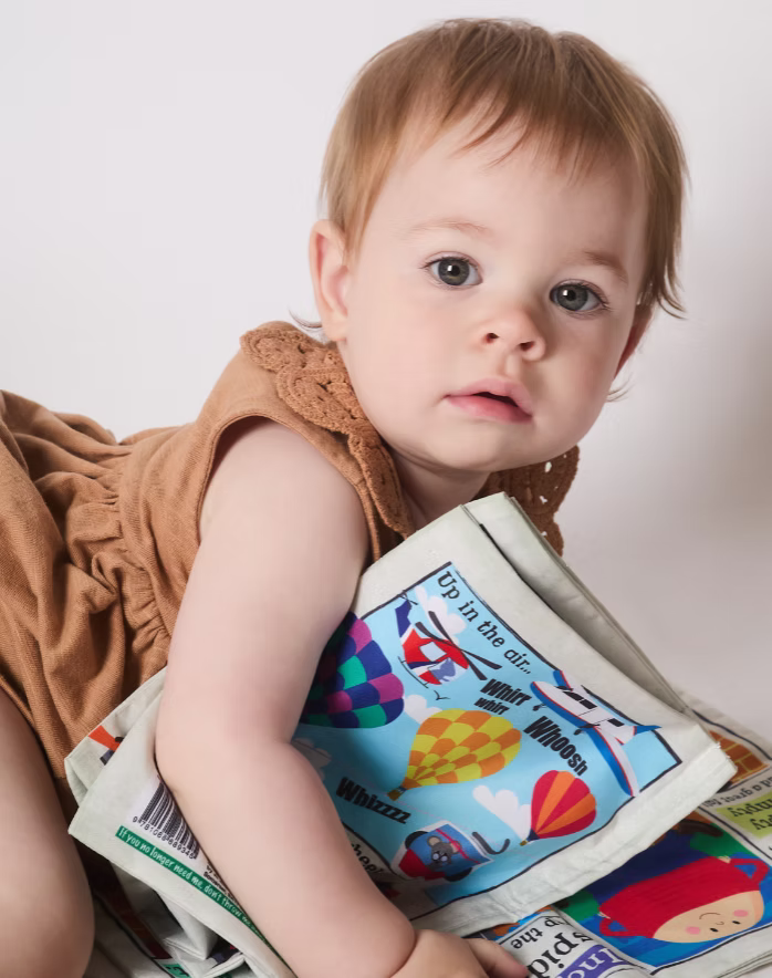 Jo & Nick's Nursery Times Crinkly Newspaper Book - Noisy Vehicles