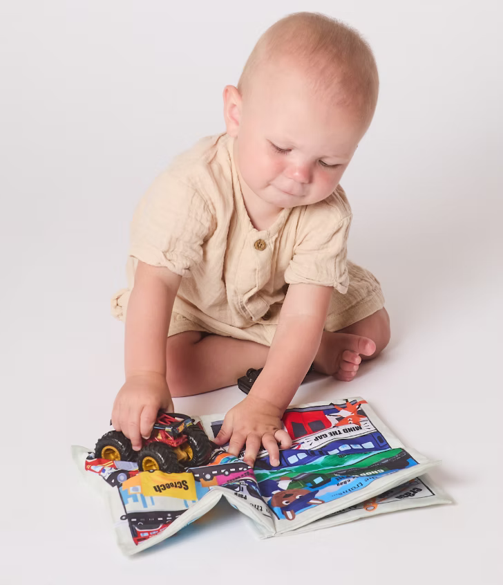 Jo & Nick's Nursery Times Crinkly Newspaper Book - Noisy Vehicles