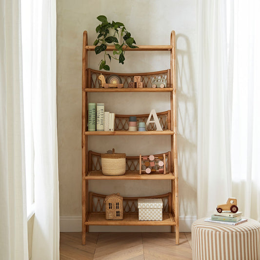 CuddleCo Aria Rattan 5 Tier Shelving Unit