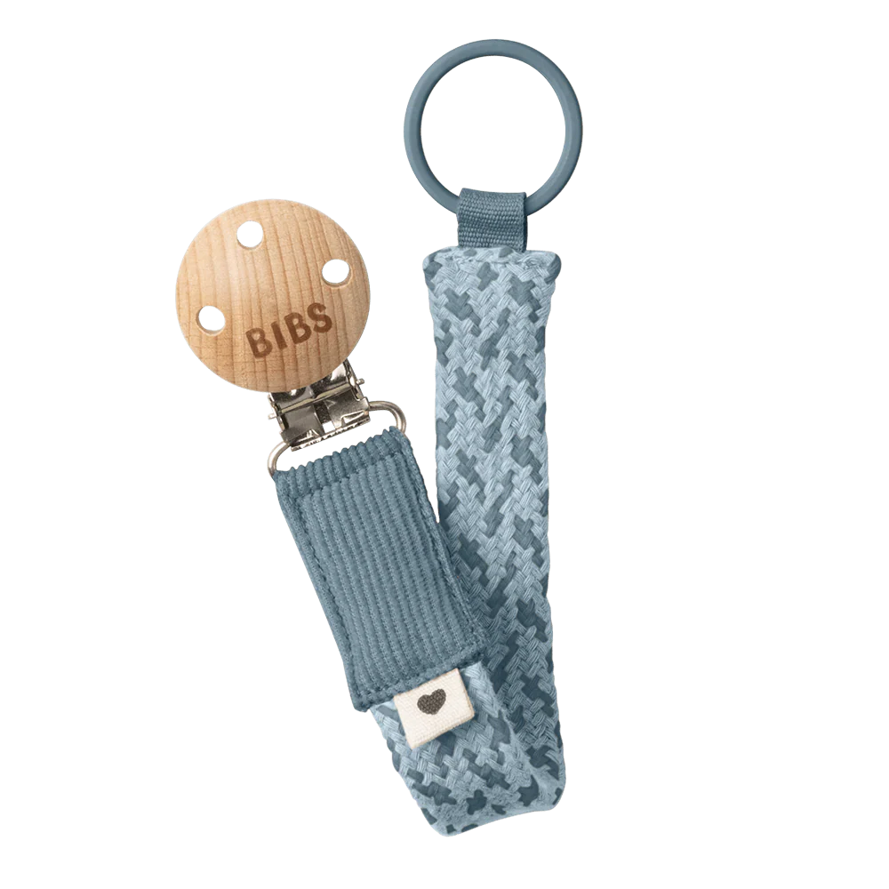 BIBS Pacifier Clip - Petrol & Baby Blue