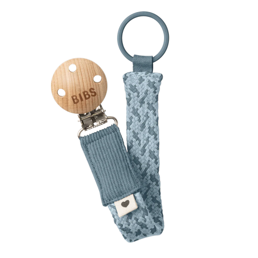 BIBS Pacifier Clip - Petrol & Baby Blue