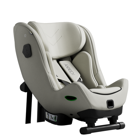 axkid minikid 4 Max extended rear facing car seat Swedish plus test 36kg 125cm beach grass beige