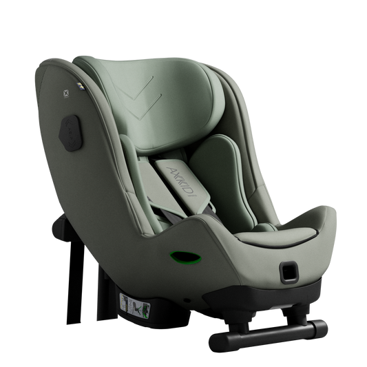 axkid minikid 4 Max extended rear facing car seat Swedish plus test 36kg 125cm nordic bloom green