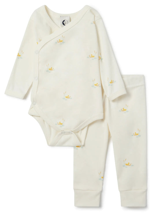 Sleepy Doe Baby Wrap & Trousers Set - Duckling