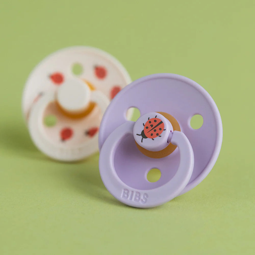 BIBS STUDIO Colour Dummies 2 Pack Ladybug - Violet Sky/Petal
