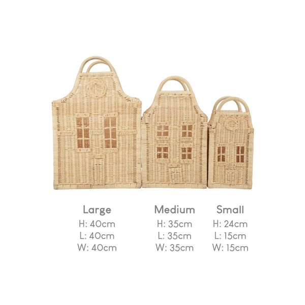 CuddleCo Dutch House Storage Baskets - Set of 3