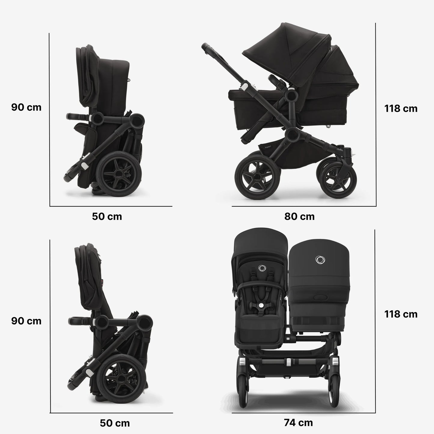 Bugaboo Donkey 5 Twin Pushchair with 2 Avionaut Cosmo Smart Travel System