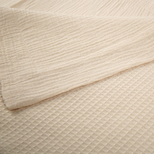 CuddleCo Comforter Blanket - Cashmere Waffle