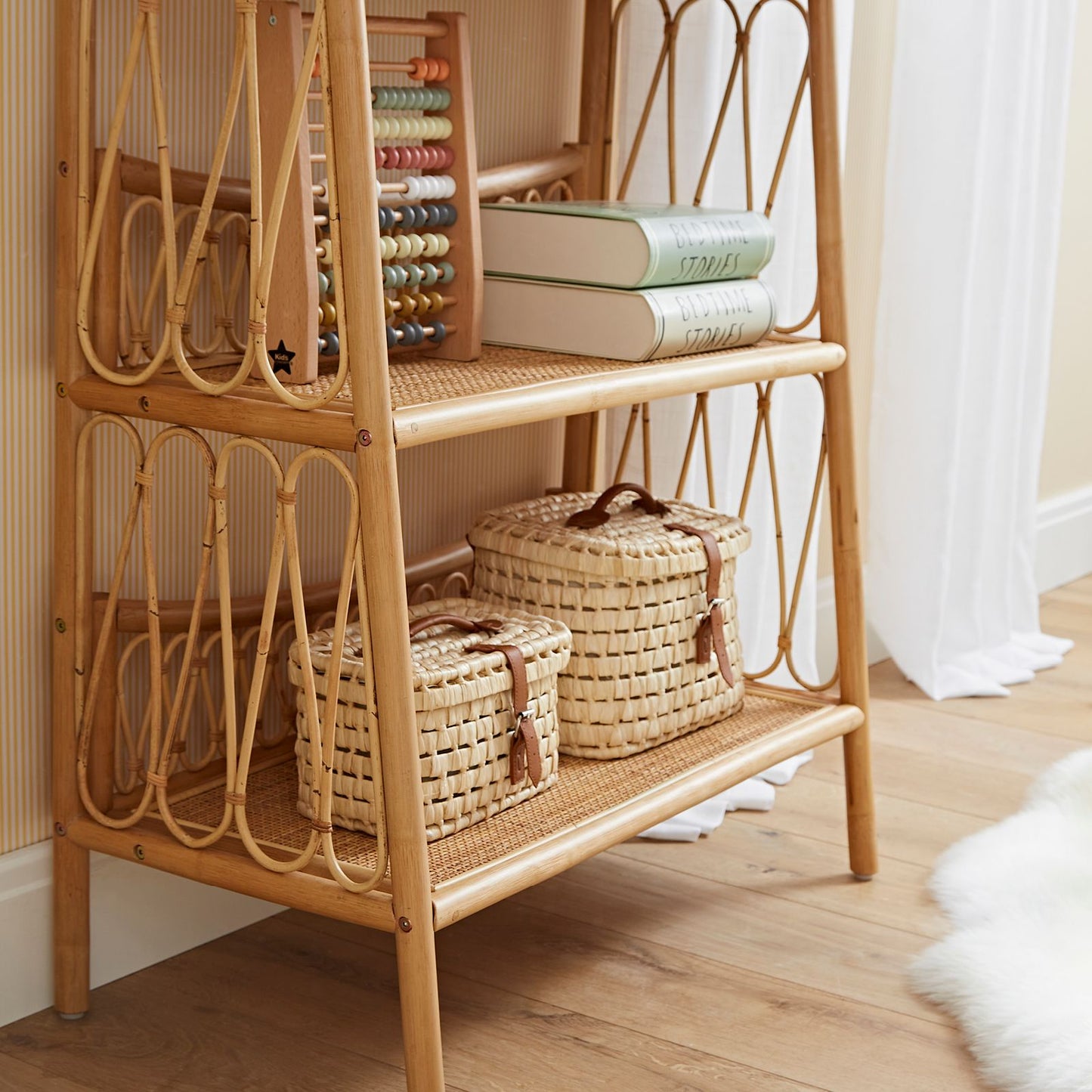CuddleCo Aria Rattan 3 Tier Shelving Unit