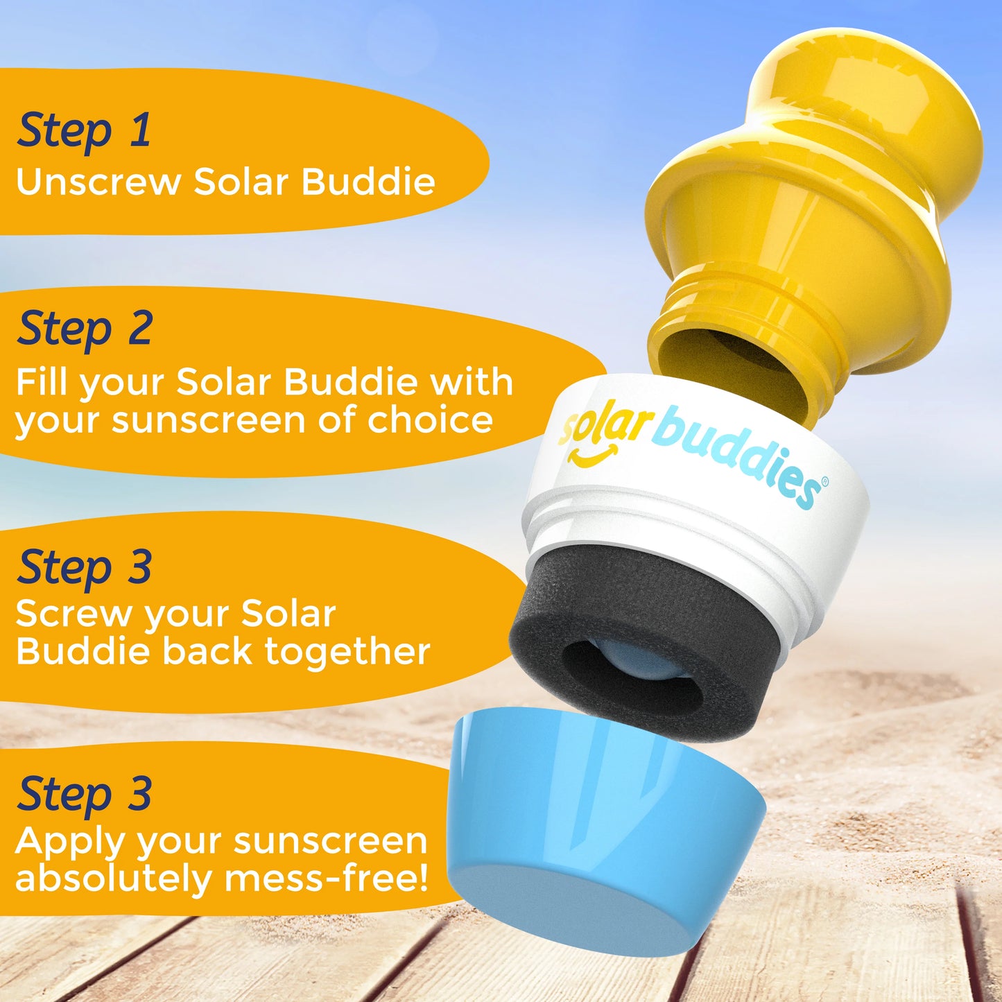 Solar Buddies Sunscreen Applicator - Blue