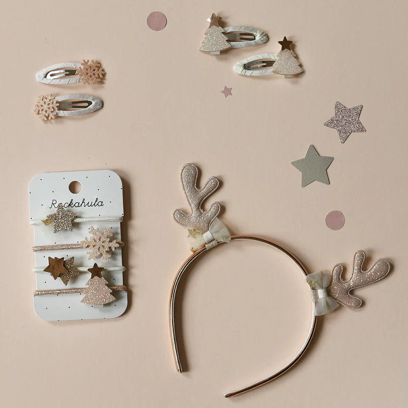 Rockahula Golden Reindeer Christmas Headband