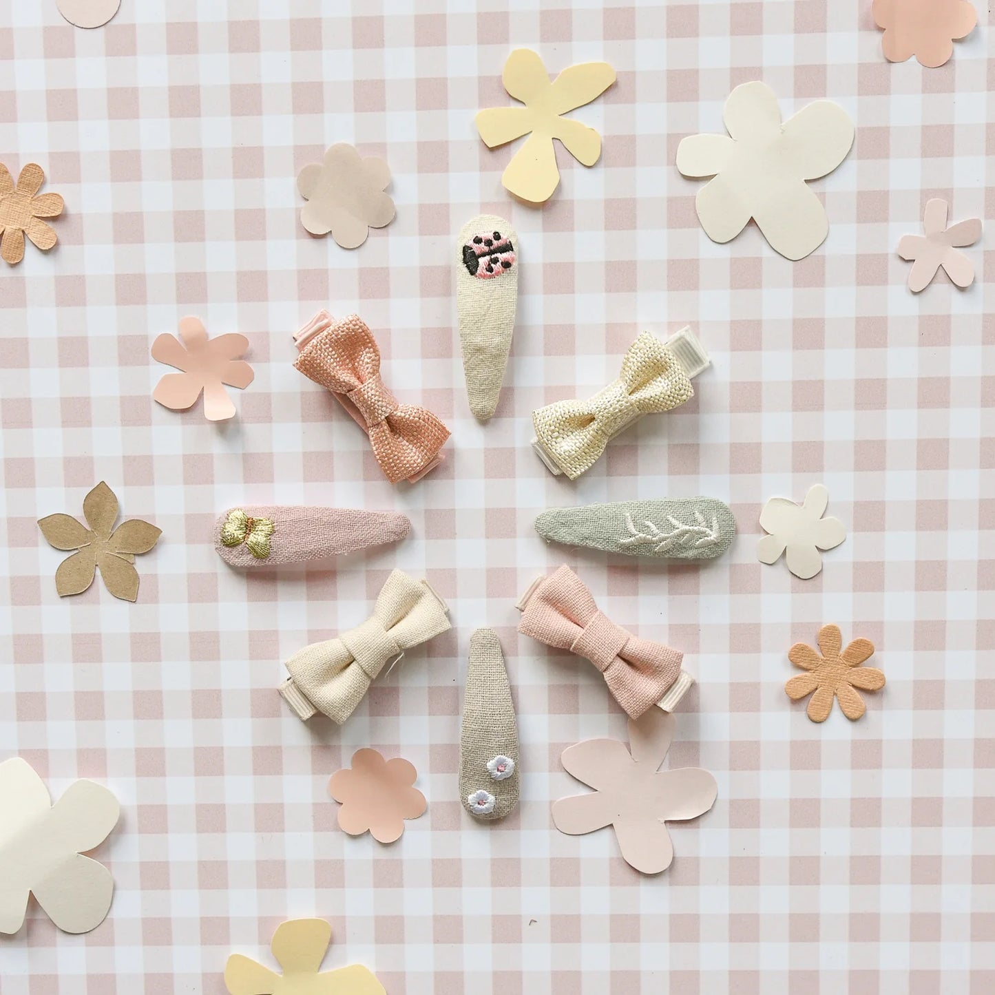Rockahula Linen Mini Bow Clips