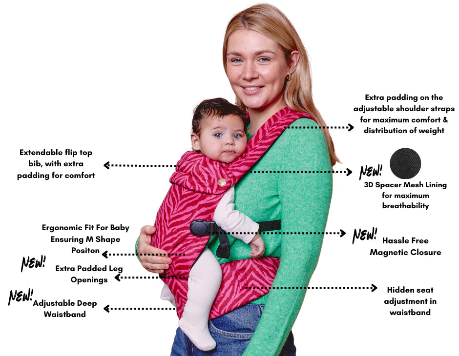 Bizzi Growin Nomad Air Baby Carrier - Flaming Zebrano