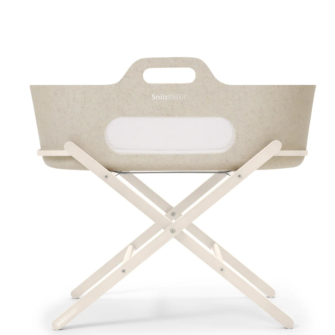 SnuzBaskit Moses Basket and Folding Stand - Barley & Cashmere