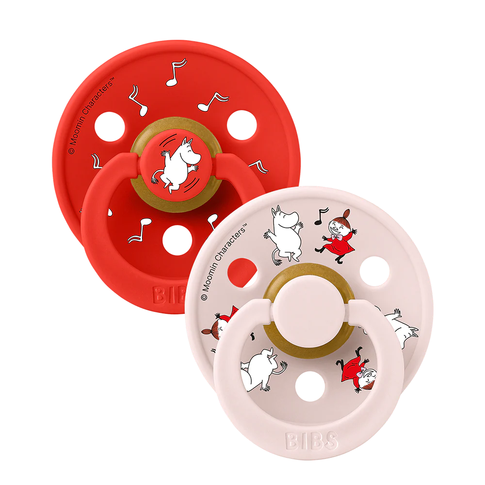 BIBS x Moomin Colour Dummies 2 pack Dancing - Candy Apple mix