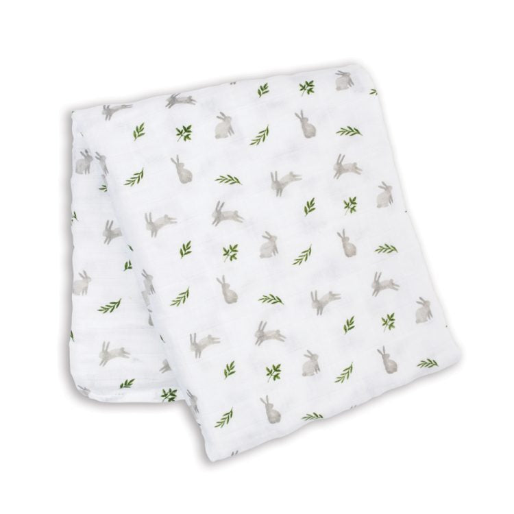 Lulujo Muslin Swaddle - Bunnies