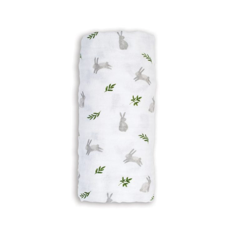 Lulujo Muslin Swaddle - Bunnies