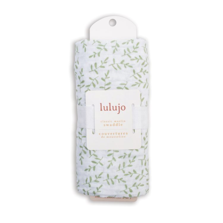 Lulujo Muslin Swaddle - Greenery