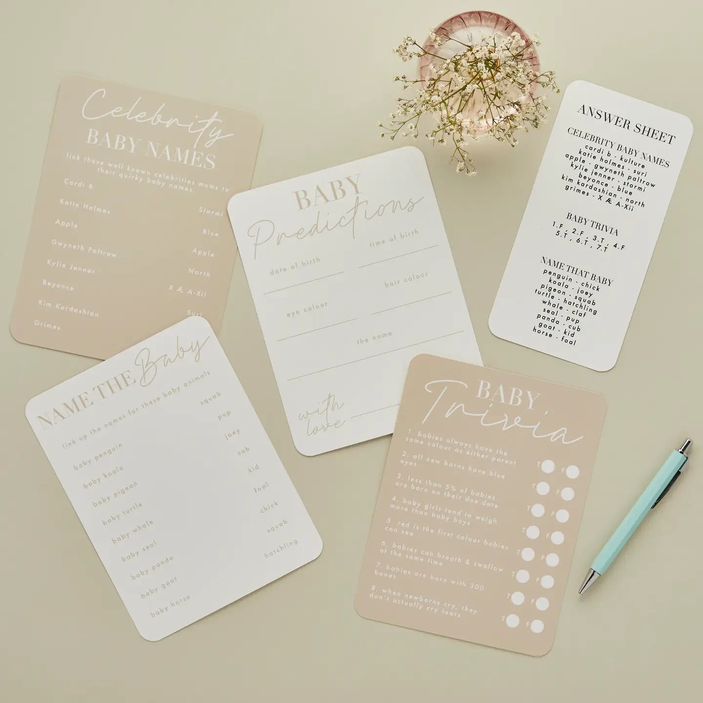 Hootyballoo Baby Shower Activity Pack