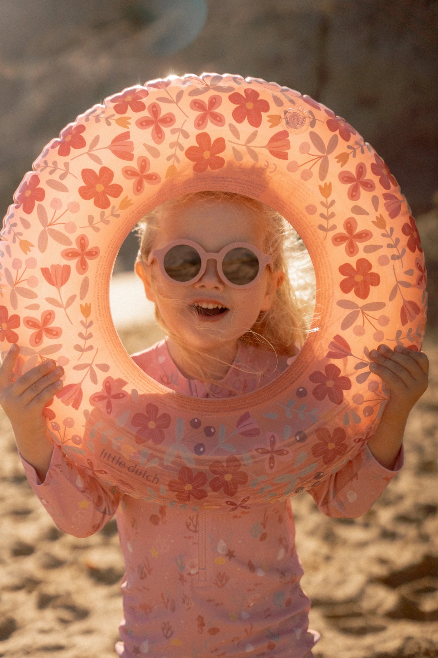 Little Dutch Little Dutch Pink Flowers Swimming Ring 50cm