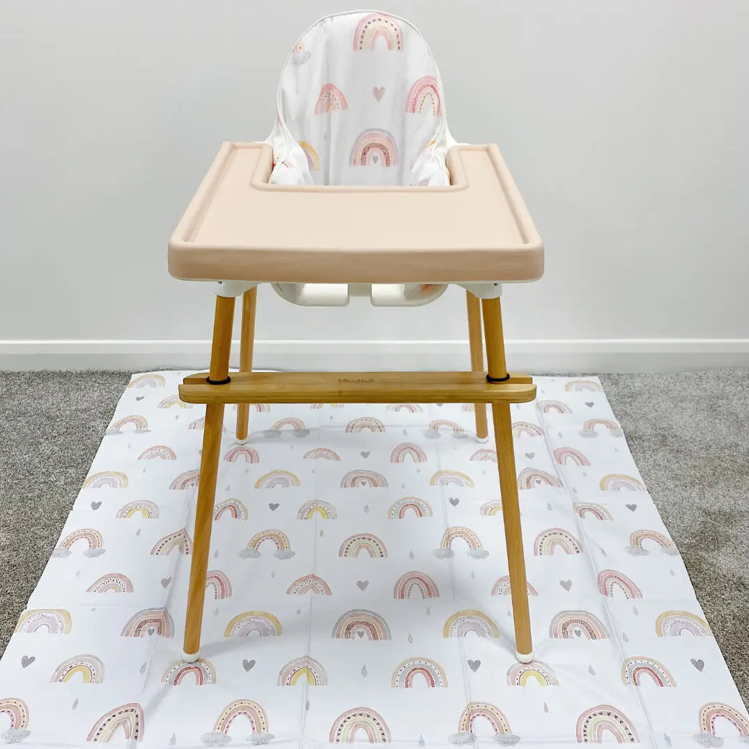 Bobbin and Bumble Wipeable Splash Mat - Rainbow