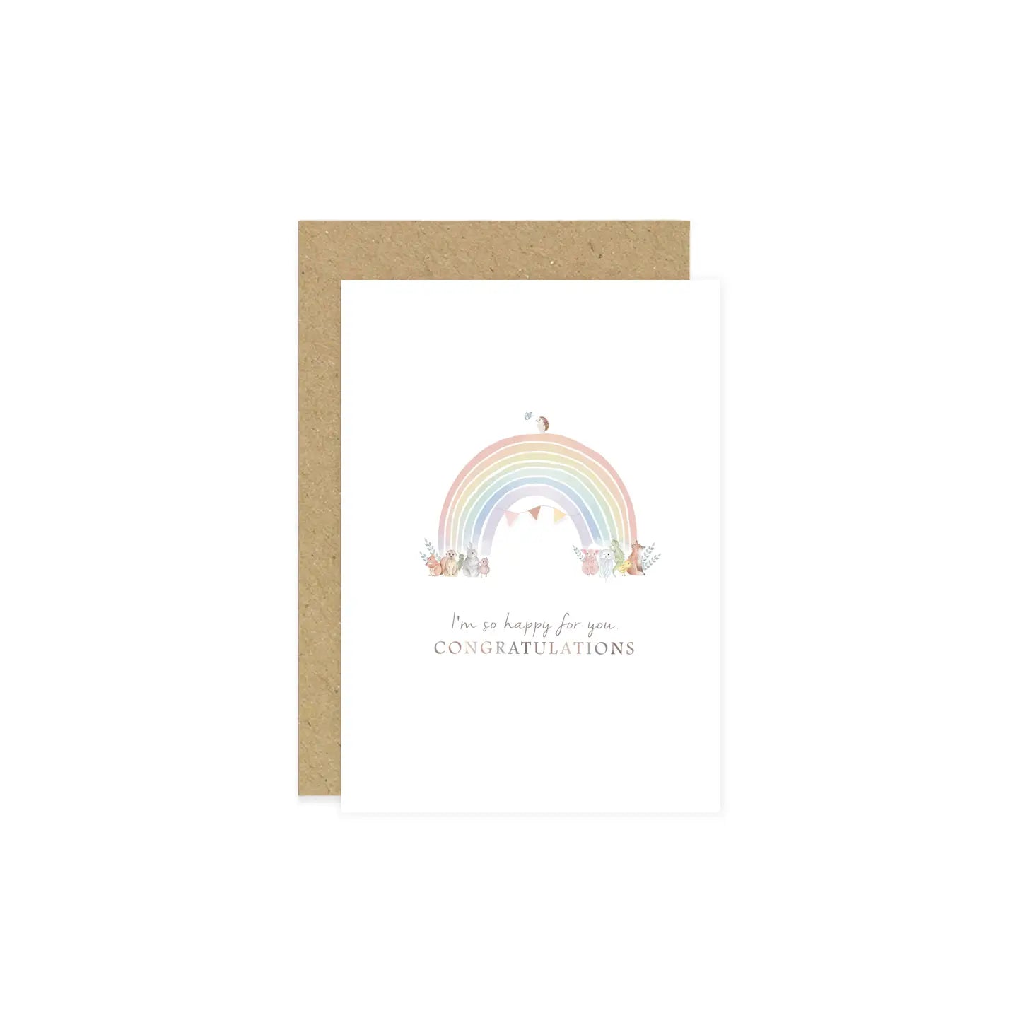 Little Roglets Rainbow Baby Card