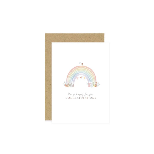 Little Roglets Rainbow Baby Card