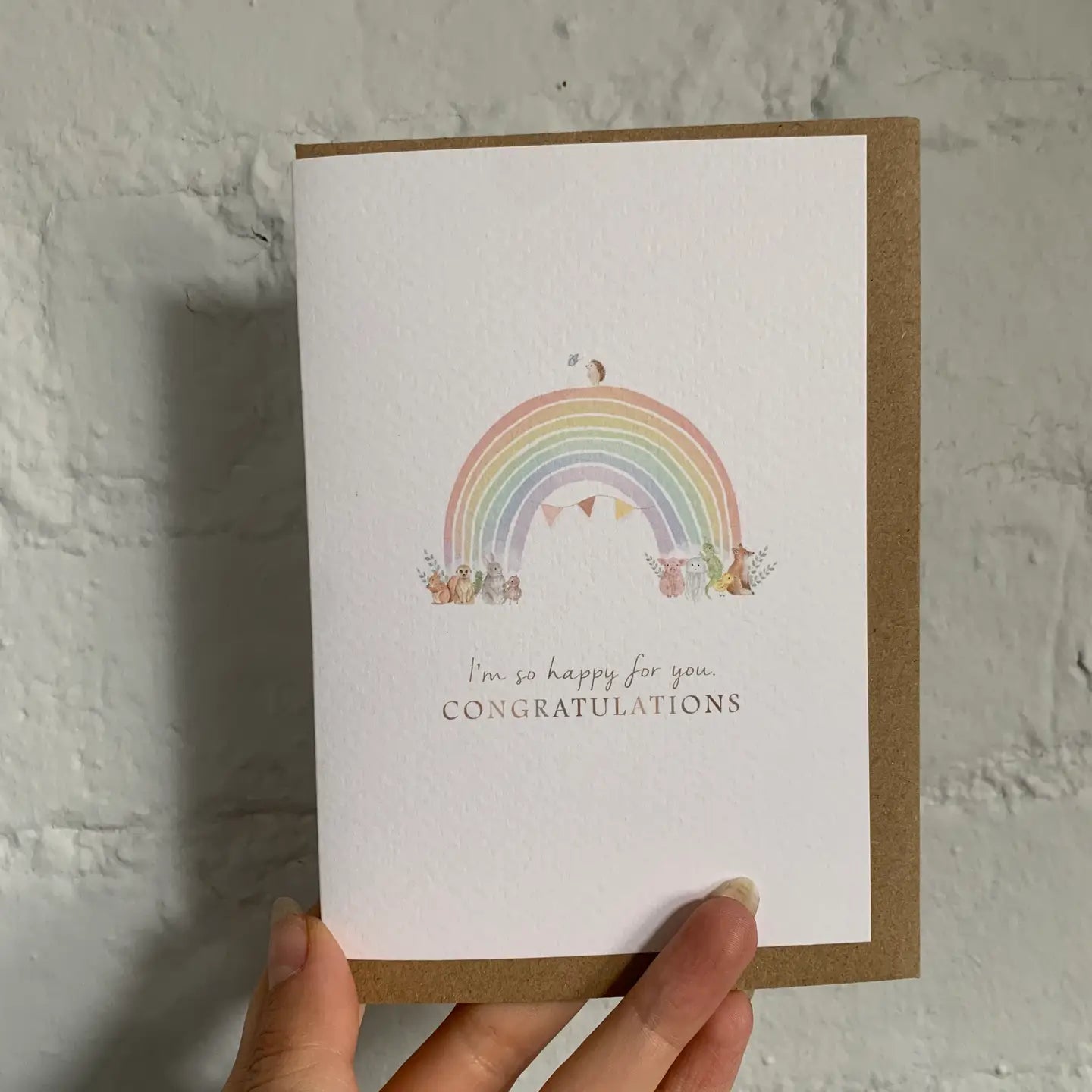 Little Roglets Rainbow Baby Card