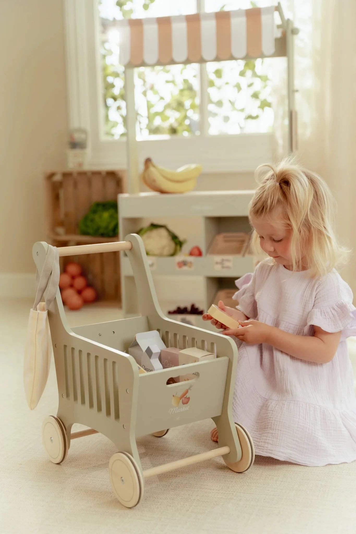 Little Dutch Wooden Shopping Cart
