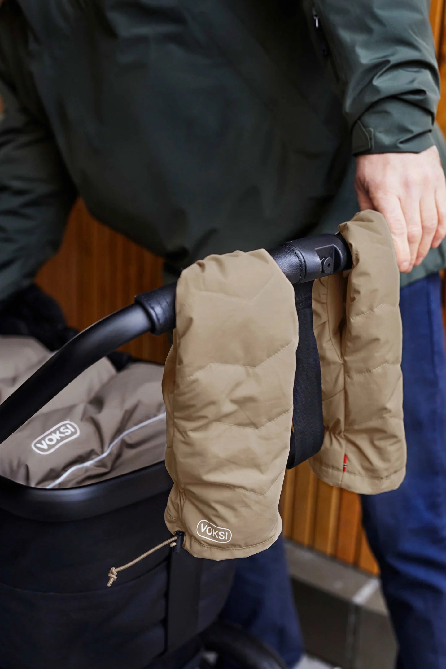 Voksi Stroller Mittens - Dark Sand