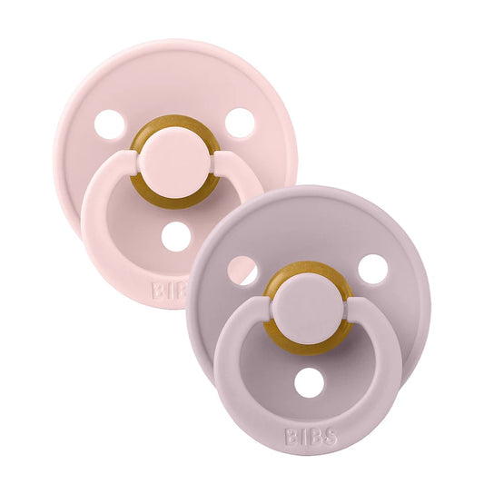 BIBS Colour Pacifier 2 Pack Latex - Blossom/Dusky Lilac