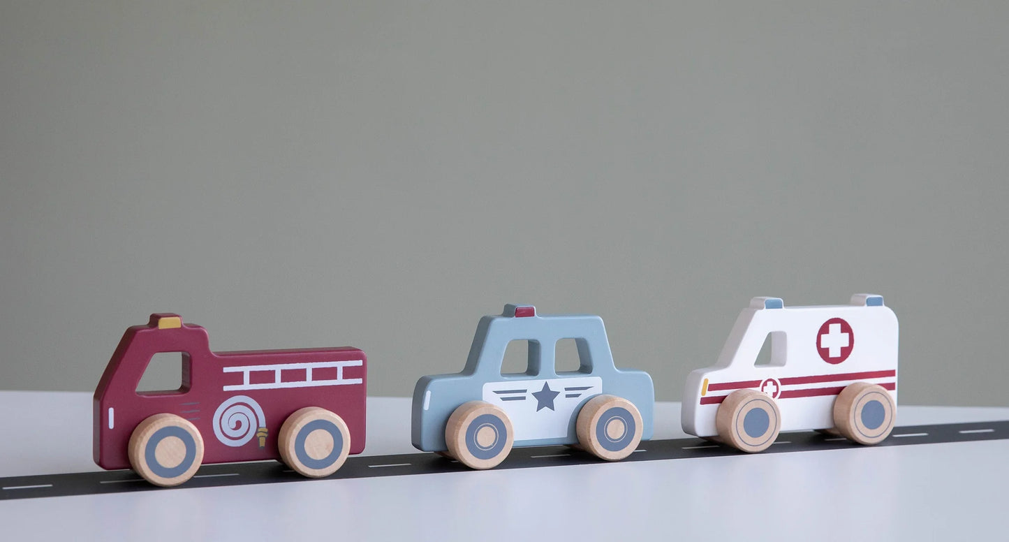 Little Dutch Wooden Emergency Service Vehicles