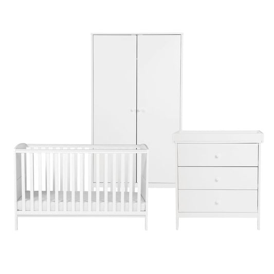 Bebe & Beyond Dreamer 3 Piece Nursery Furniture Set - White